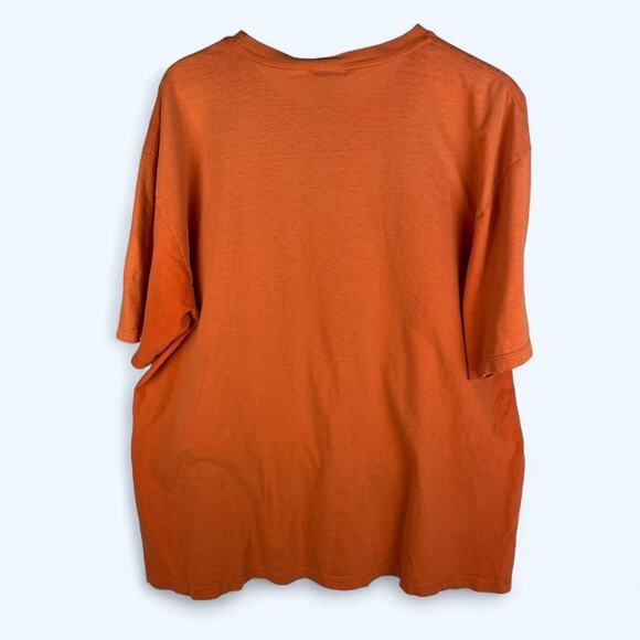 Vintage Tommy Hilfiger Basic Orange T-shirt Size XL Distressed - Picture 2 of 5